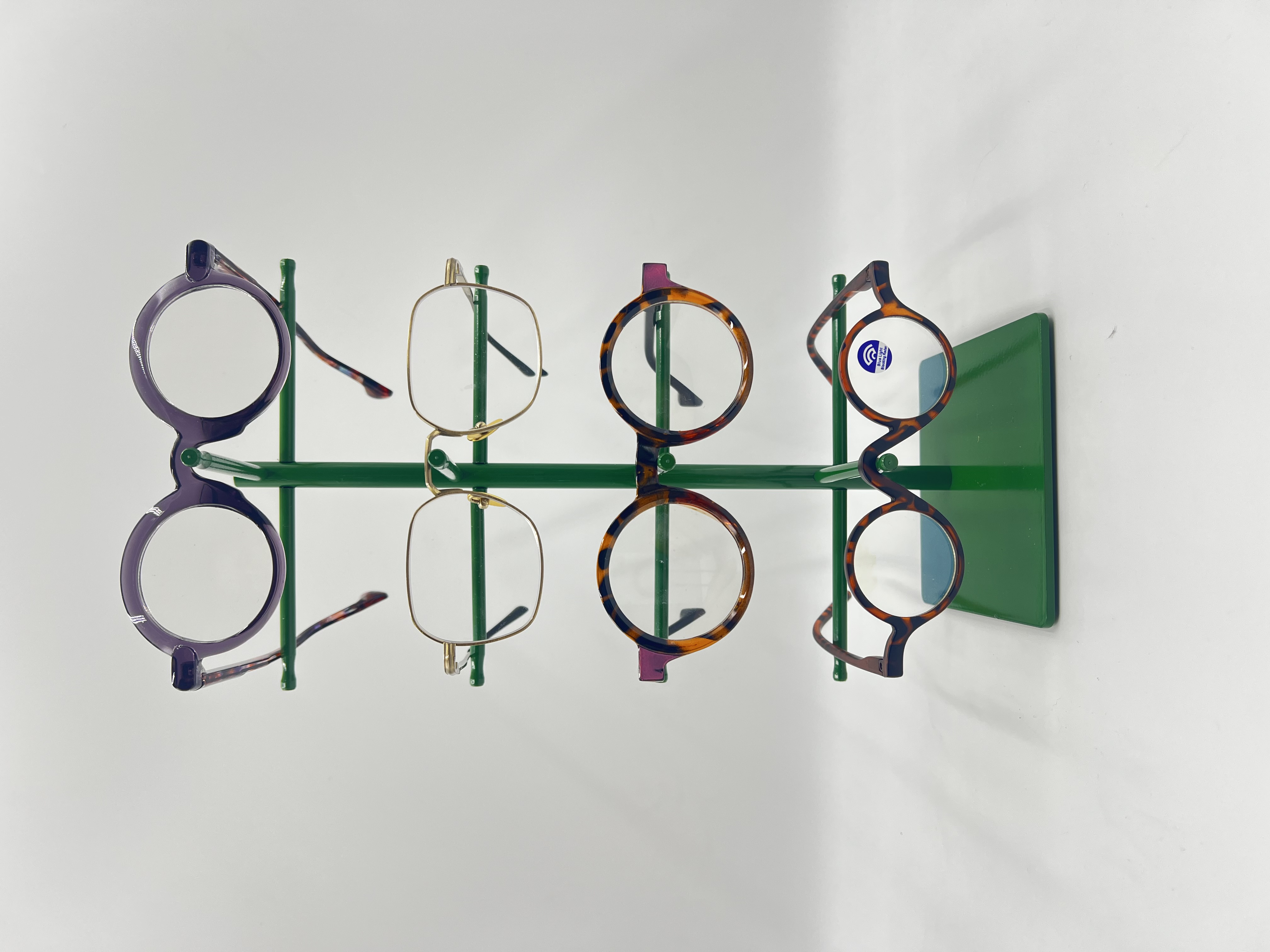 Handmade metal eyewear stand