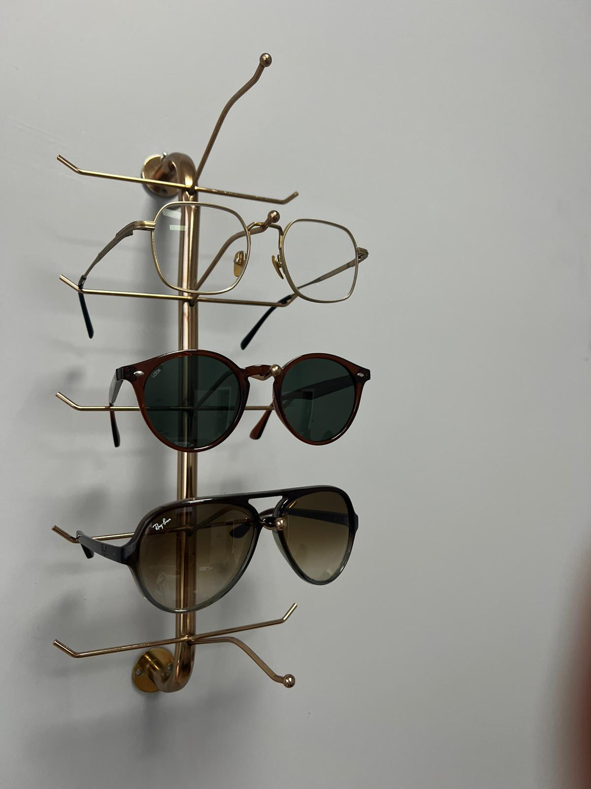 5-Pair Wall Mounted Eyeglass Stand - Frame Rise