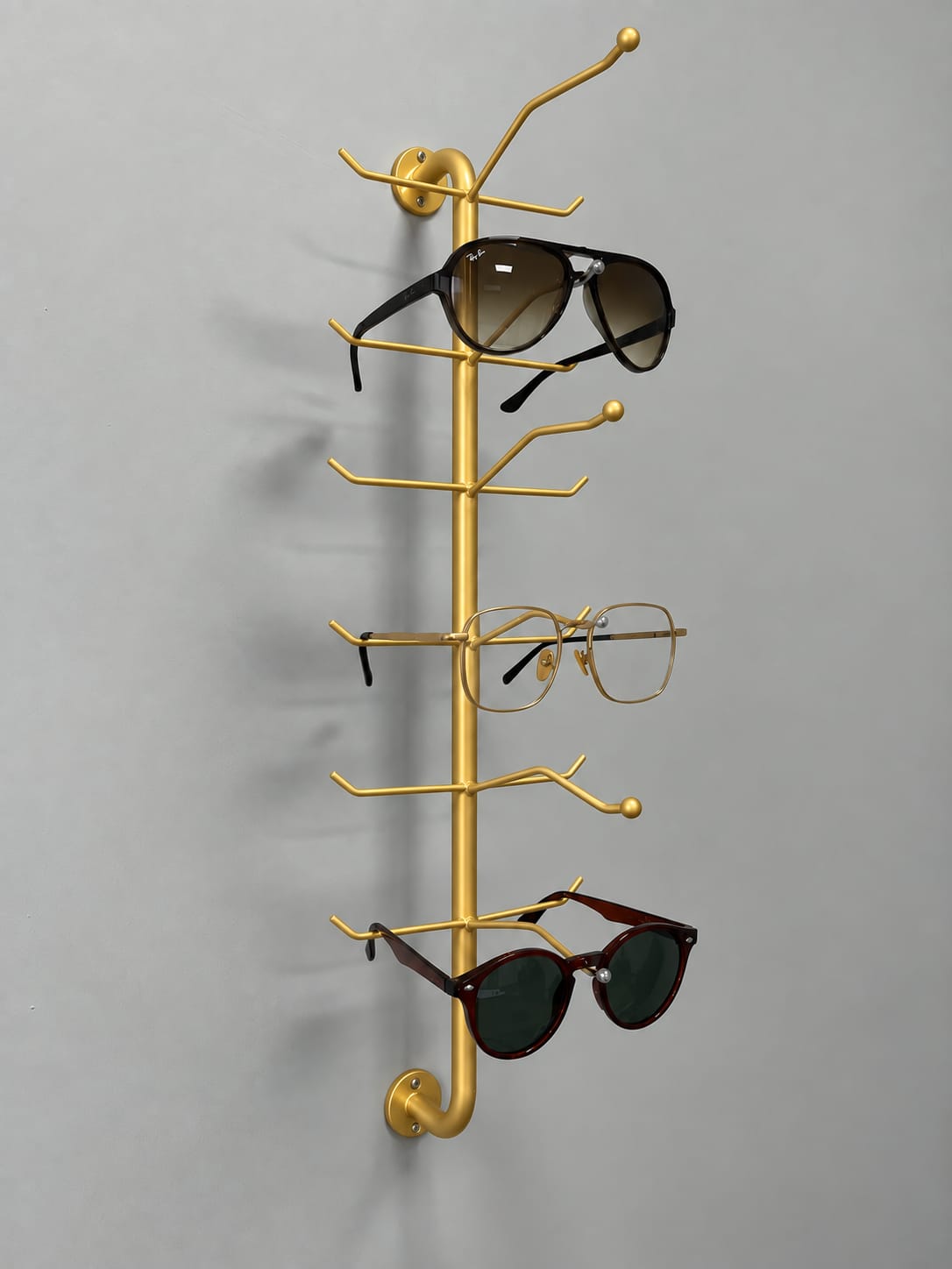 Wandmontierter Brillenständer für 5 Brillen - Frame Rise