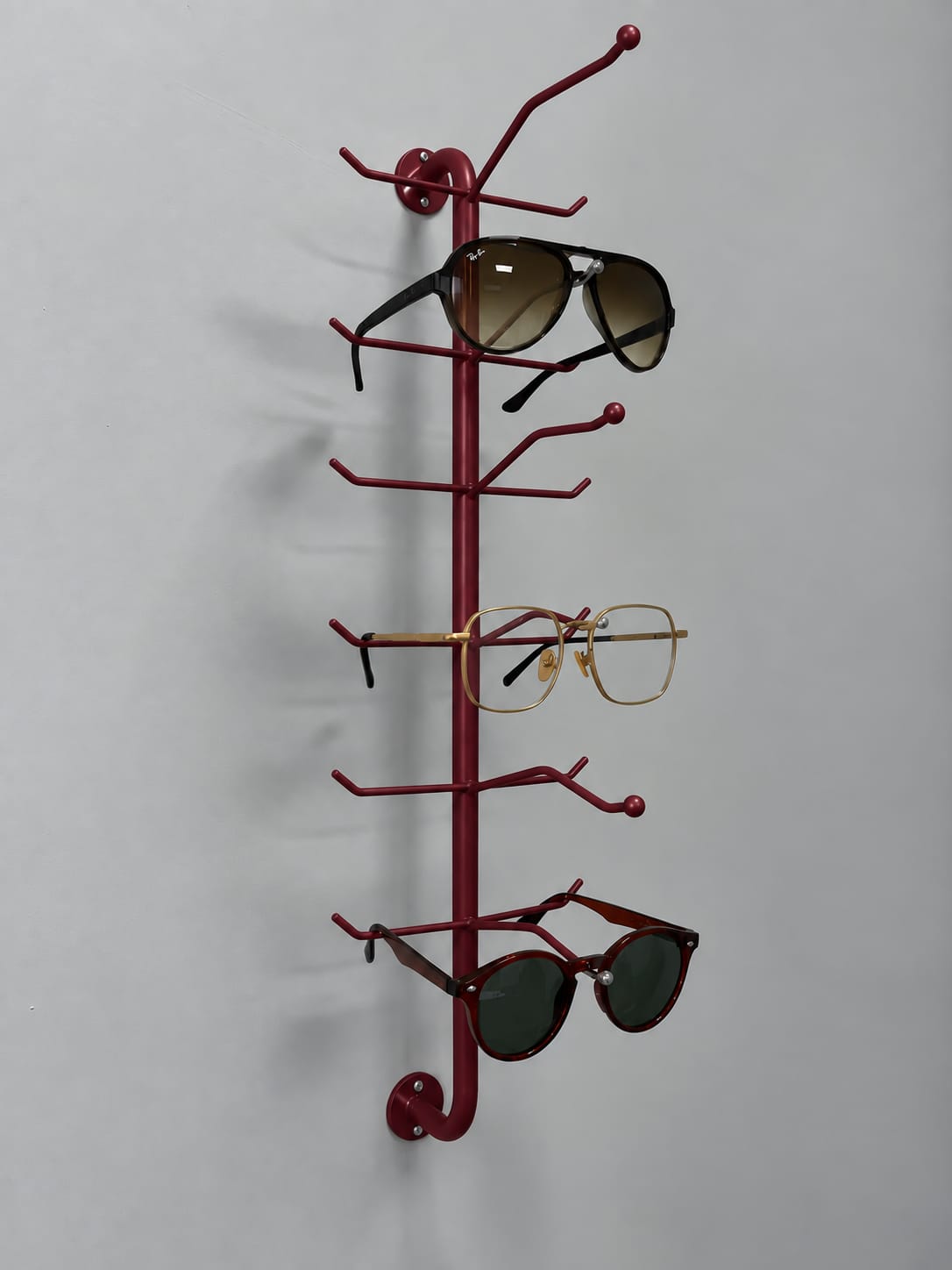 Wandmontierter Brillenständer für 5 Brillen - Frame Rise