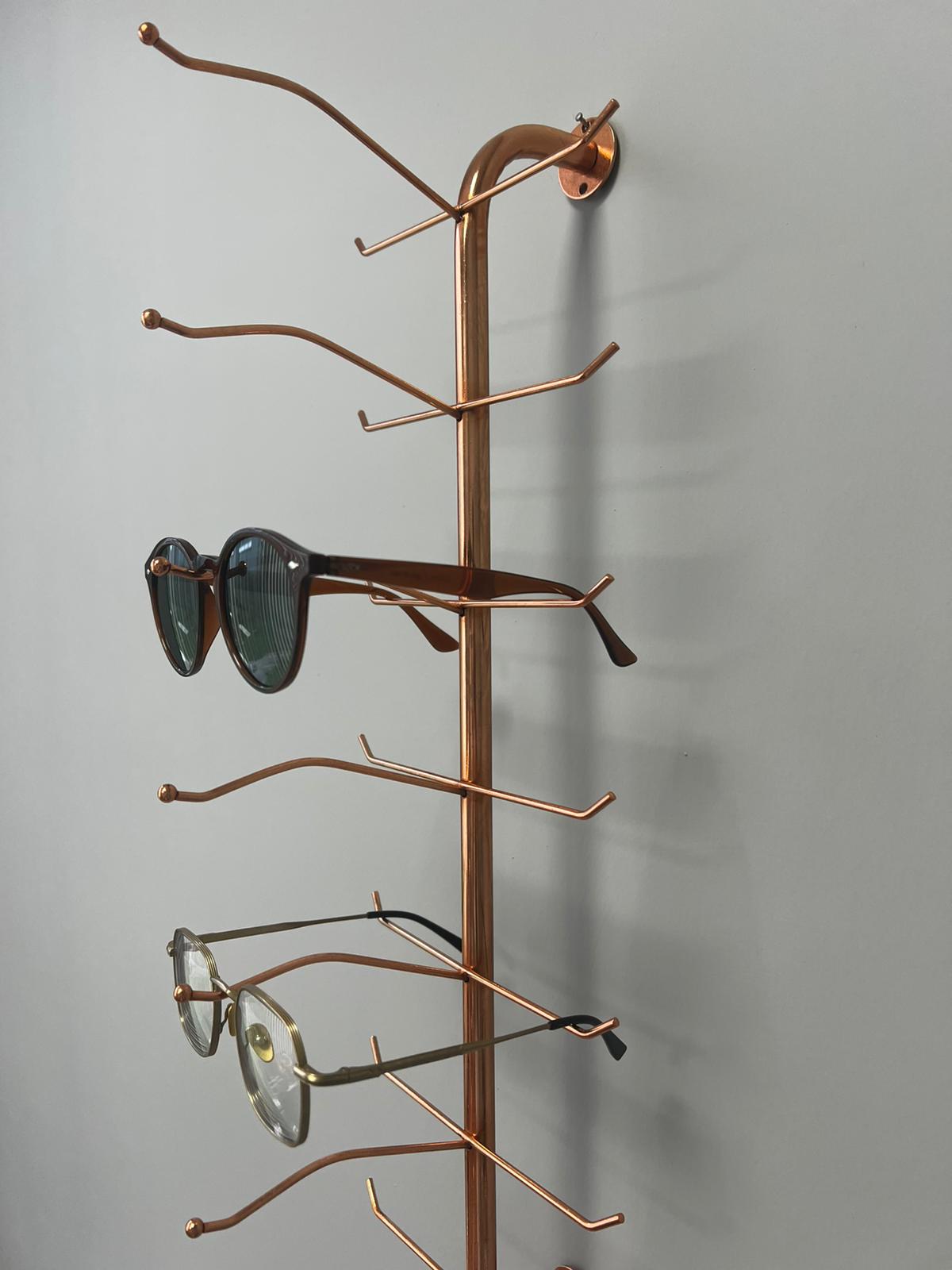 7-Pair Wall Mounted Eyeglass Stand - Frame Rise