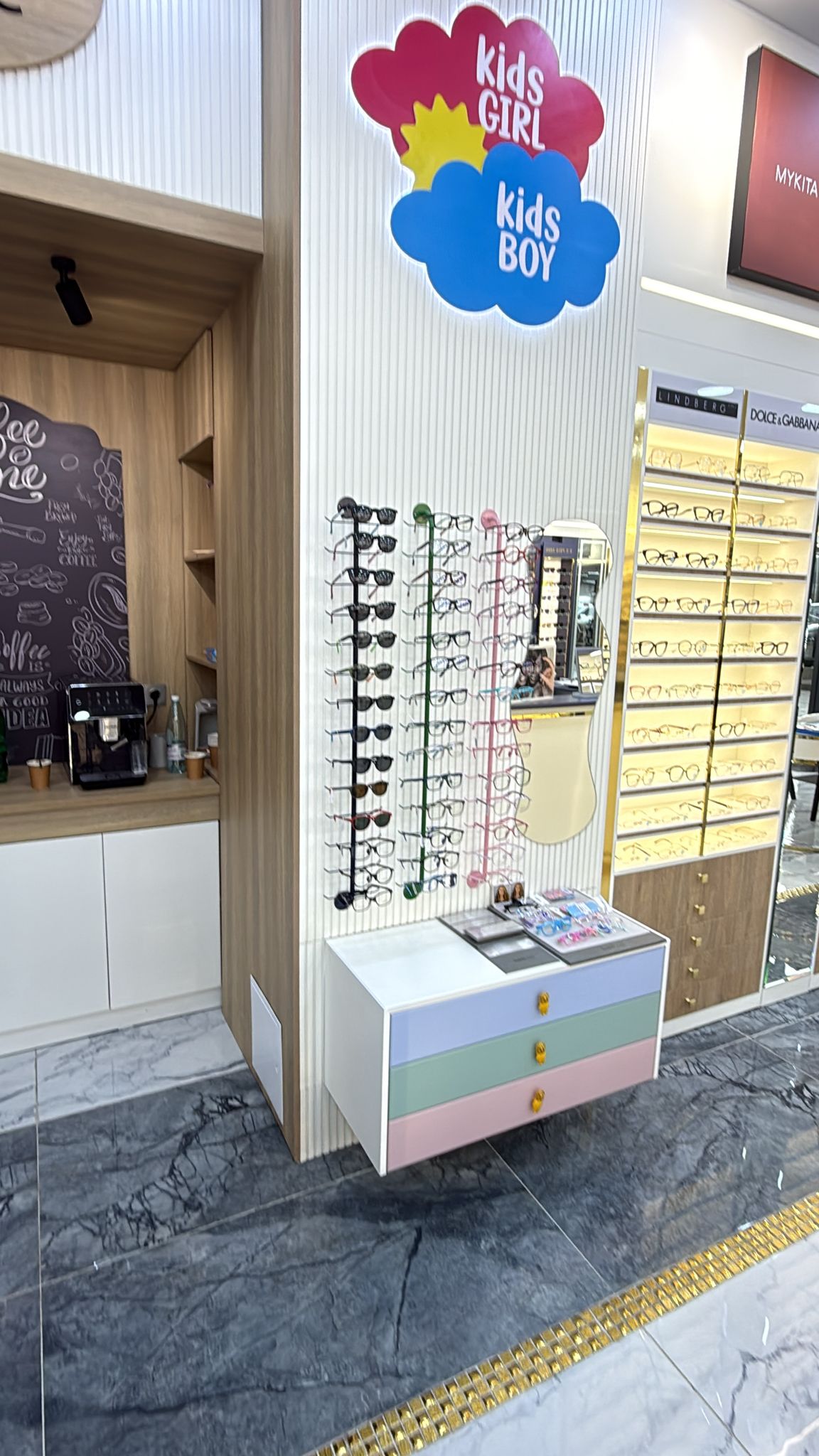12-Pair Wall Mounted Eyeglass Stand - Frame Rise