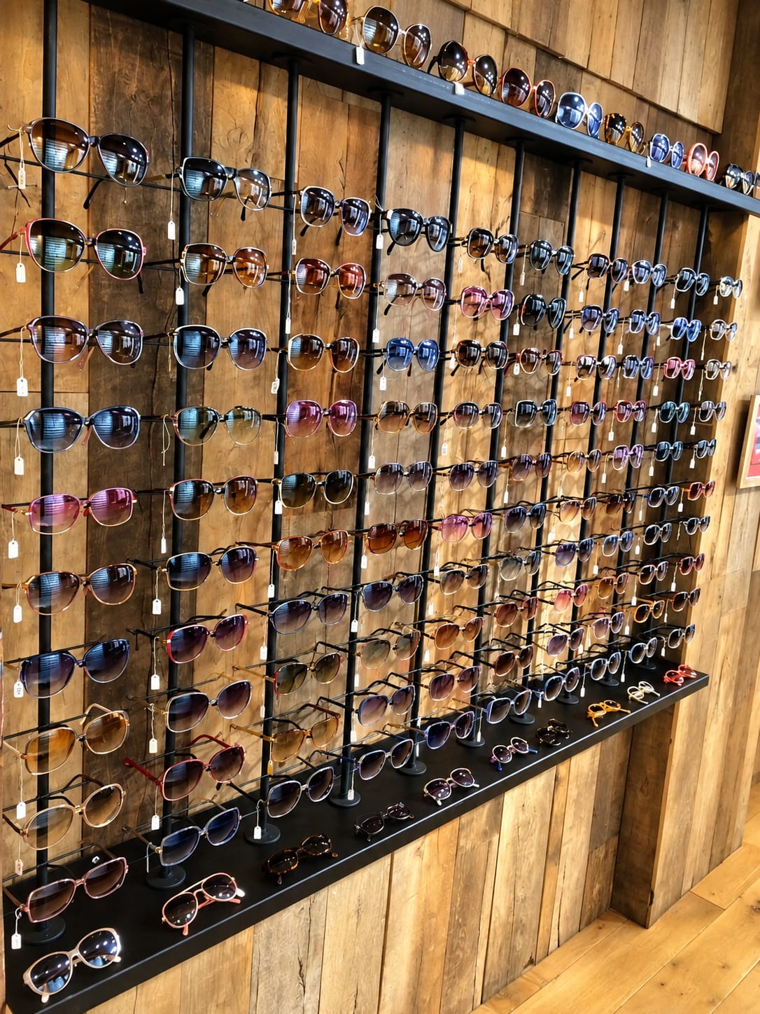 12-Pair Wall Mounted Eyeglass Stand - Frame Rise