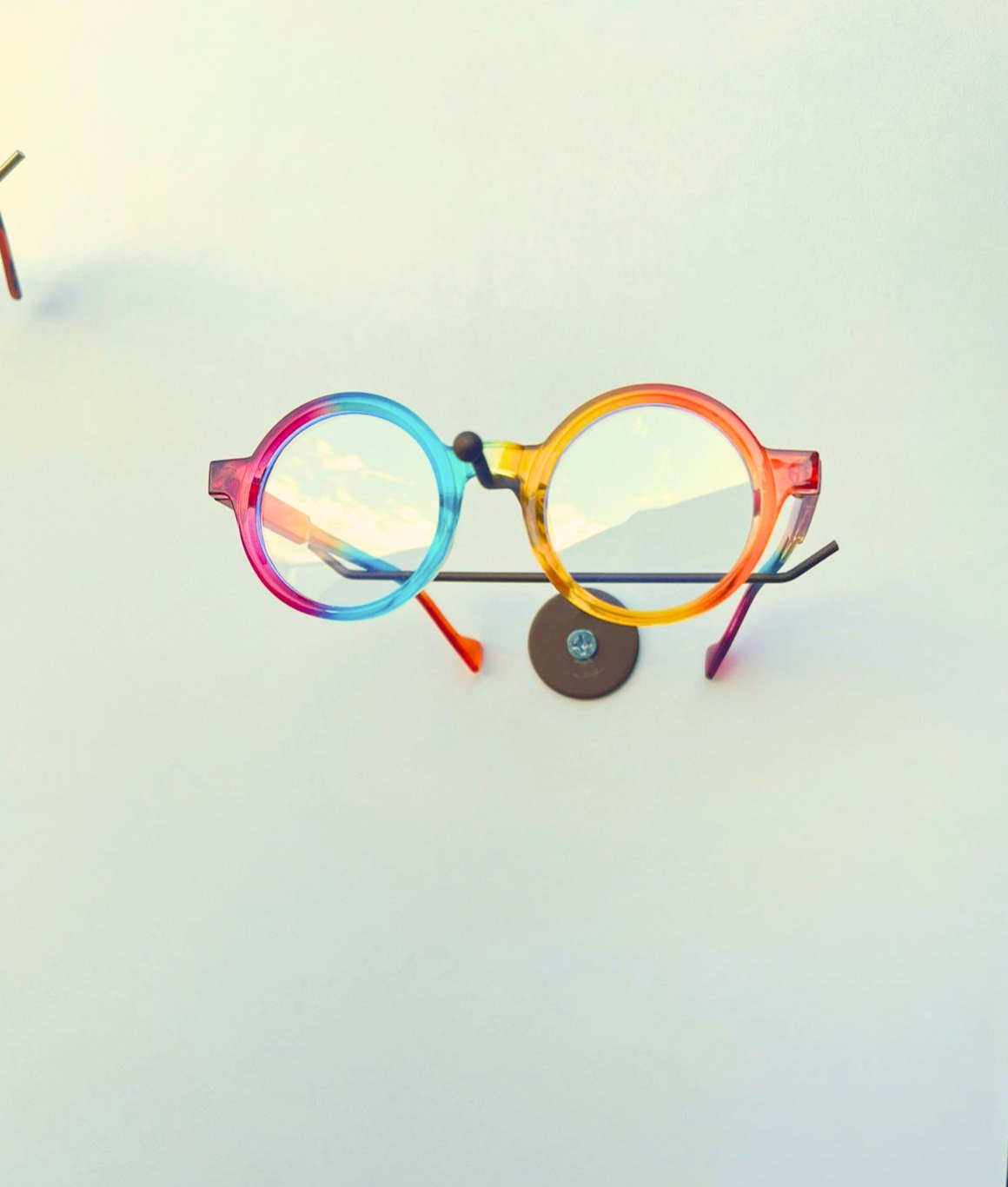 Single Pair Wall Mounted Eyeglass Stand - Flamingo