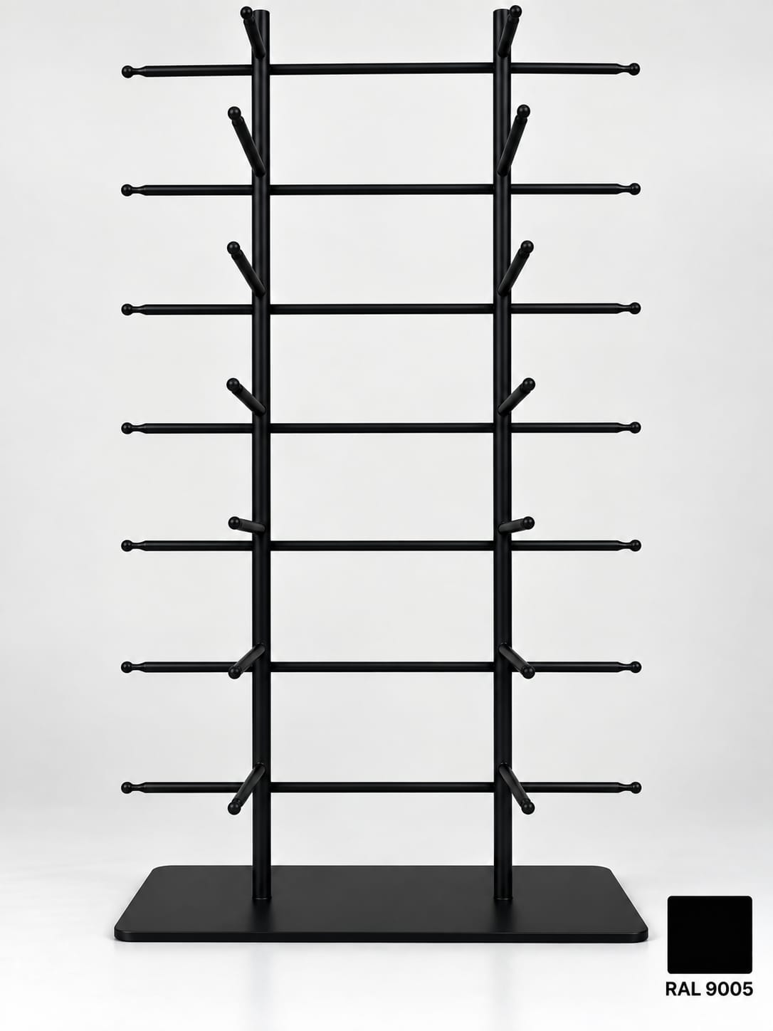 16-Pair Eyewear Display Stand – 8-Tier Metal Glasses Display Rack