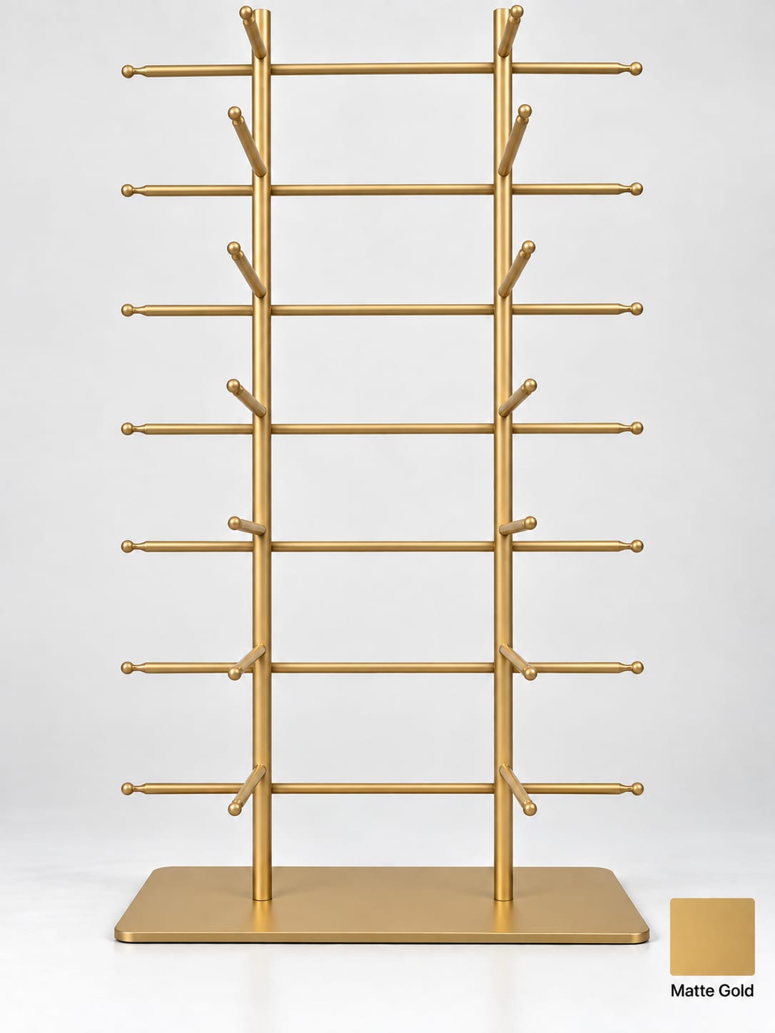 16-Pair Eyewear Display Stand – 8-Tier Metal Glasses Display Rack