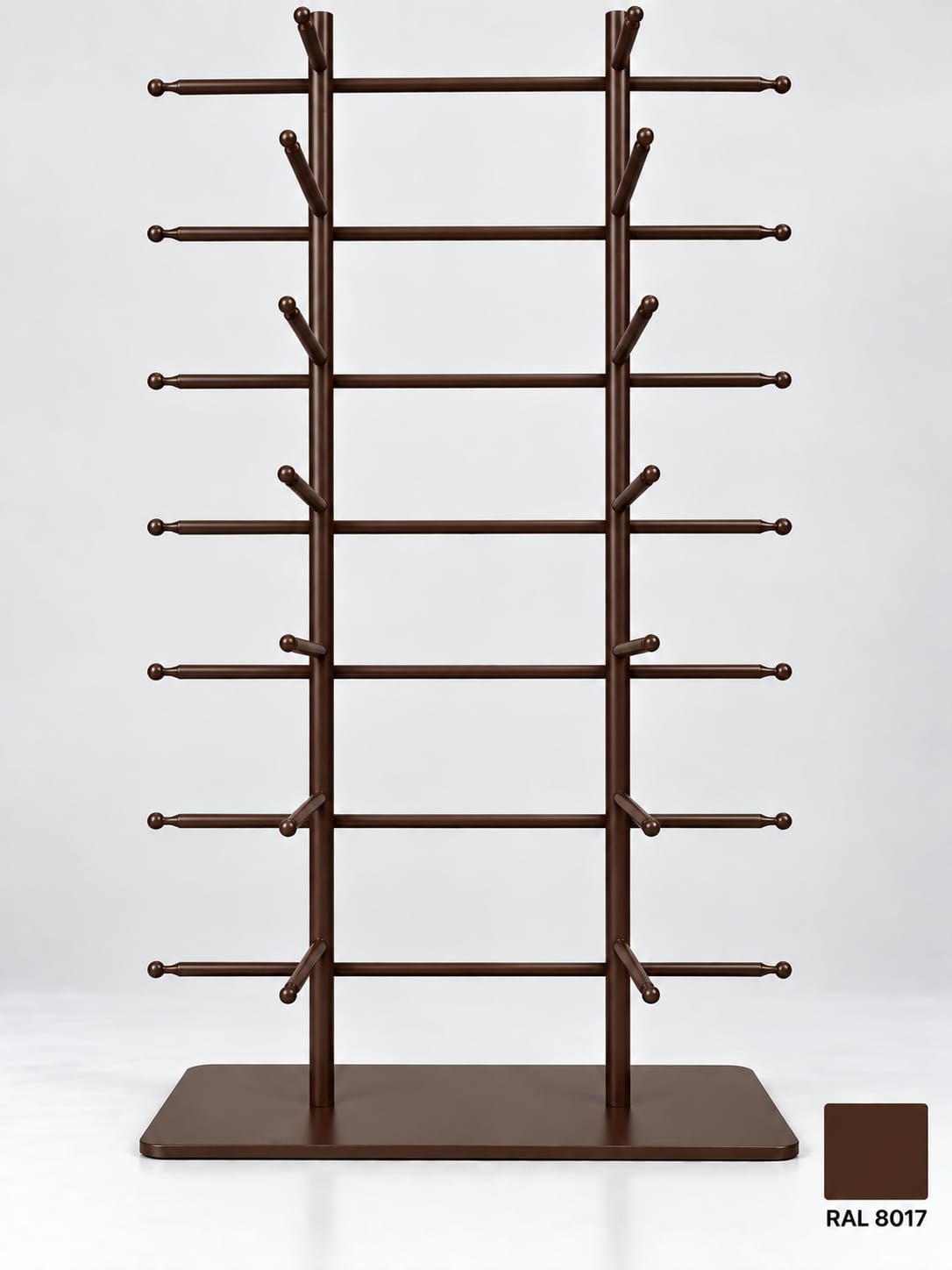 16-Pair Eyewear Display Stand – 8-Tier Metal Glasses Display Rack